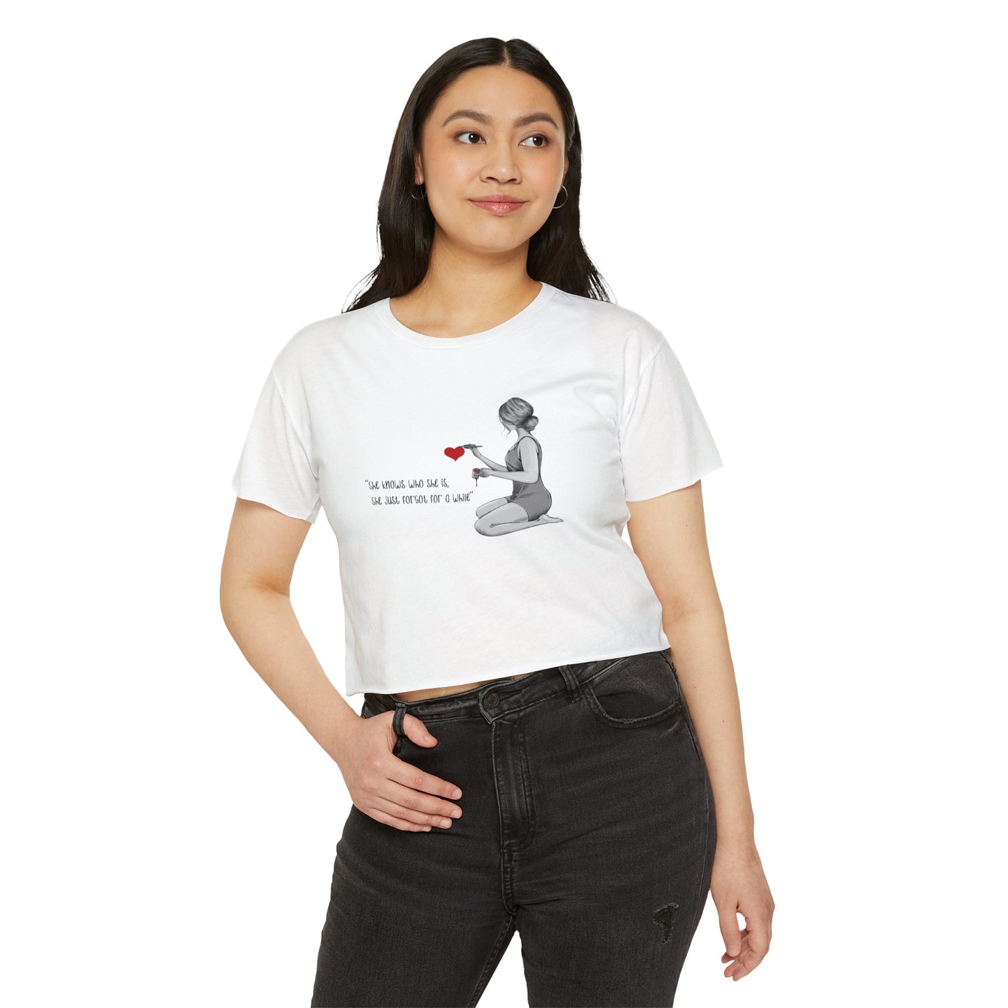 She Knows Who She Is Crop Top