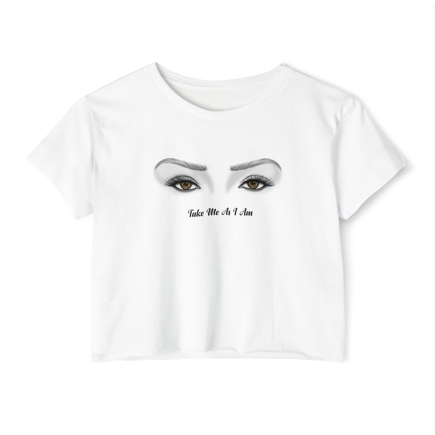 Take Me As I Am Crop Top(Brown Eyes)