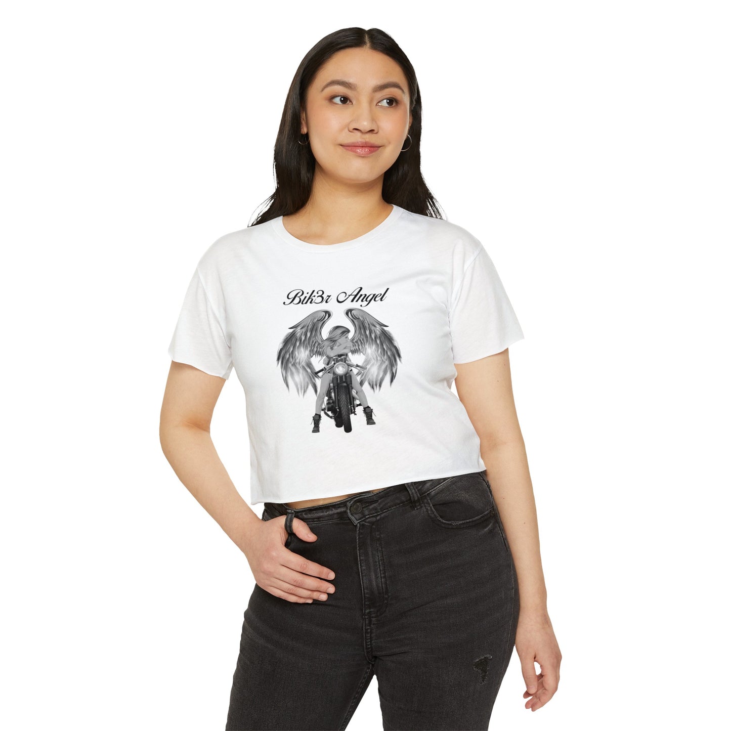 Biker Angel Crop Top