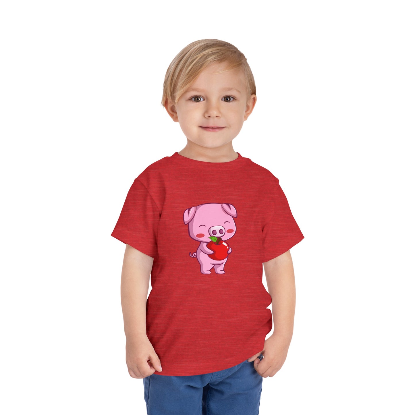 The piggy with the Apple T-shirt for Little Girls