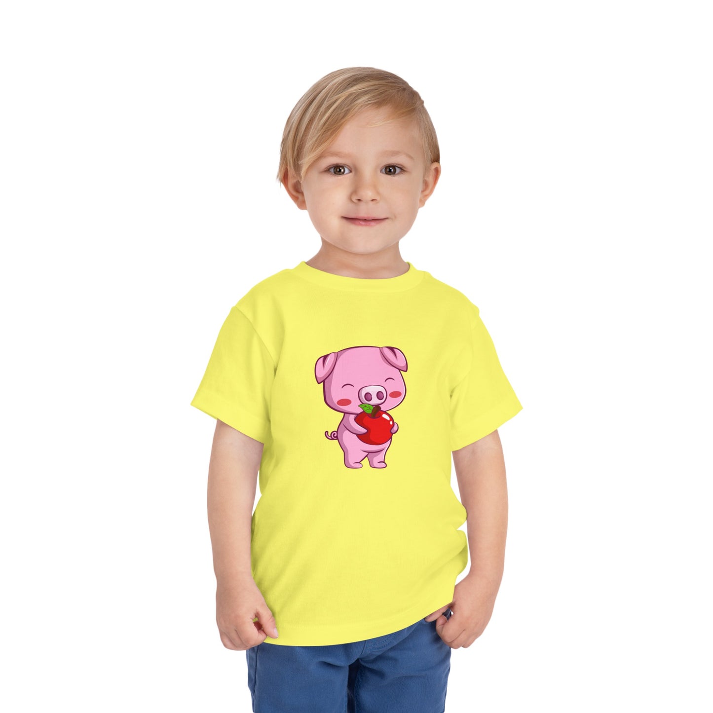 The piggy with the Apple T-shirt for Little Girls