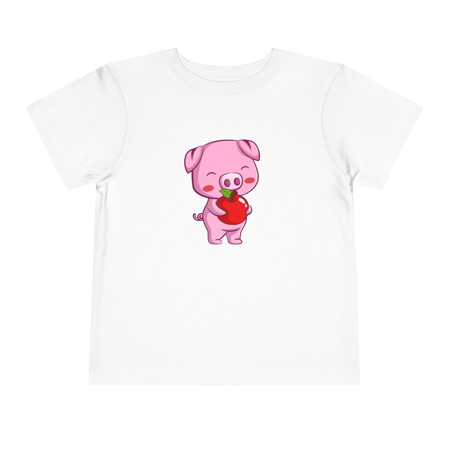 The piggy with the Apple T-shirt for Little Girls