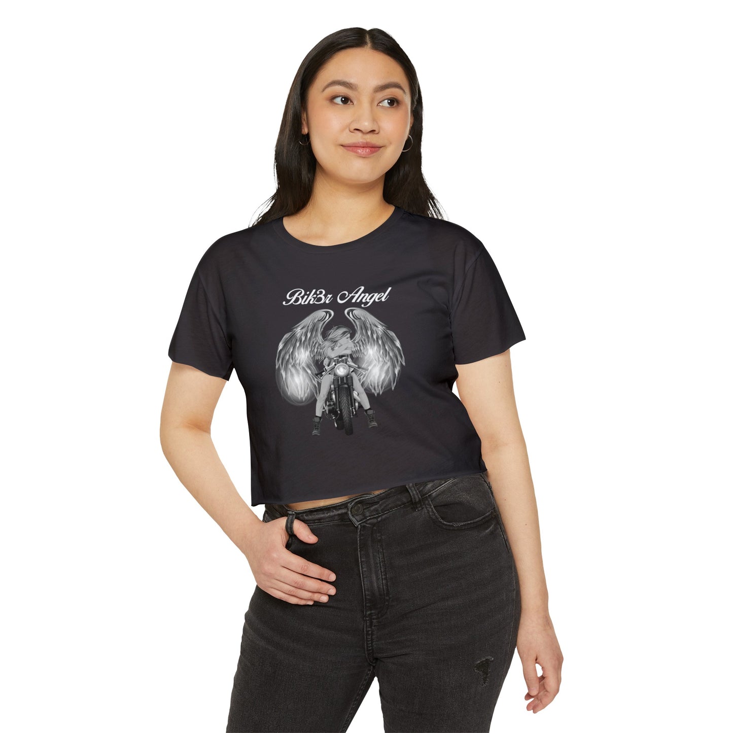 Biker Angel Crop Top