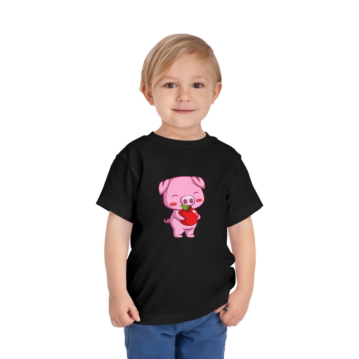 The piggy with the Apple T-shirt for Little Girls